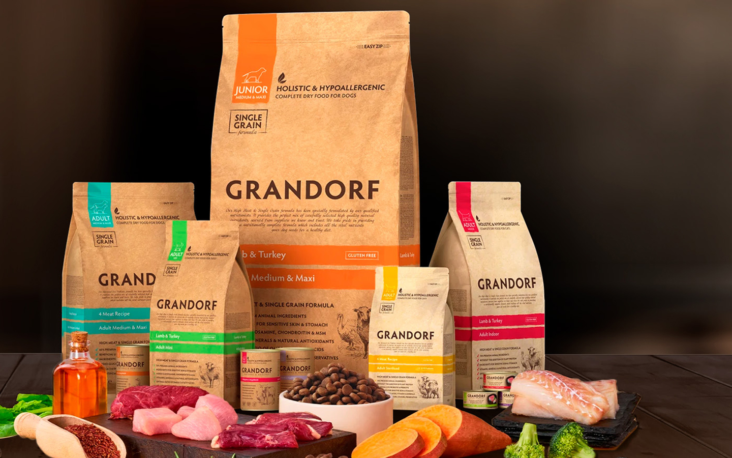 Grandorf — повноцінне харчування для собак